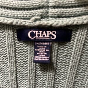 CHAPS 2XL sage green sweater vest.  So stylish, so fun and so warm!!!